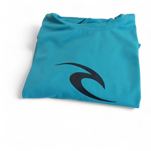 Youth Rip Curl Swim Shirt – Aqua & Navy, Size Approx. 10–12 - Picture 7 of 7